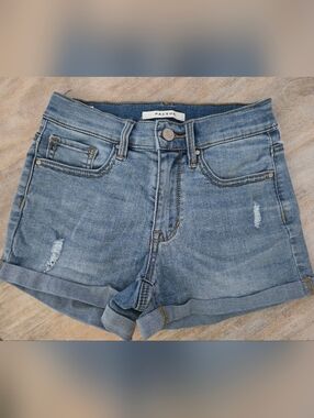 PacSun "The Shortie" Size 23 Blue Denim Roll-Cuff Jean Shorts